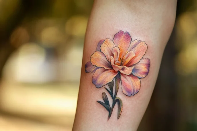 freesia en tatouage