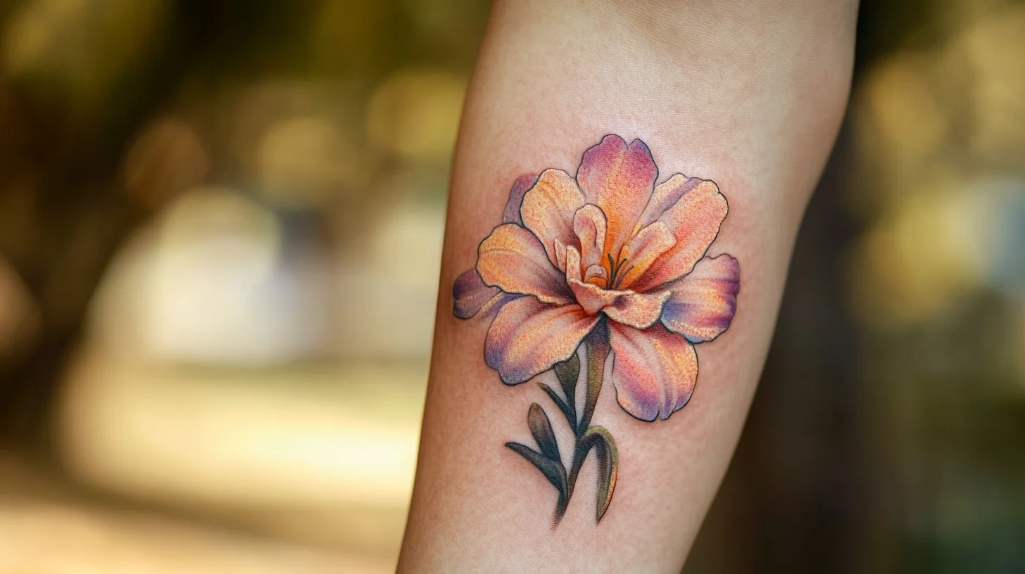 freesia en tatouage