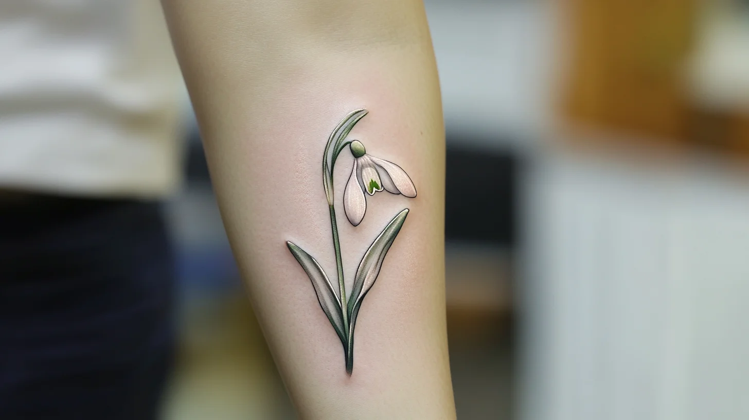 tatouage perce-neige